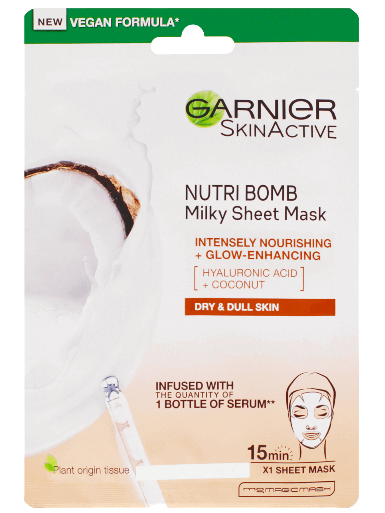 Nutribomb מסכת טישו חלב קוקוס
